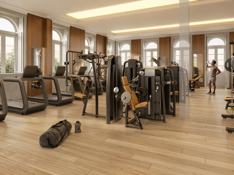 Academia equipada com aparelhos de última geração e layout otimizado pela consultoria Bodytech.