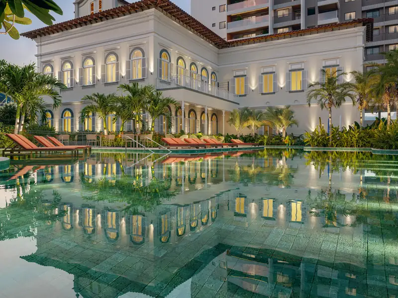 Detalhes restaurados do Casarão São Clemente no Symphony Residence Flamengo.